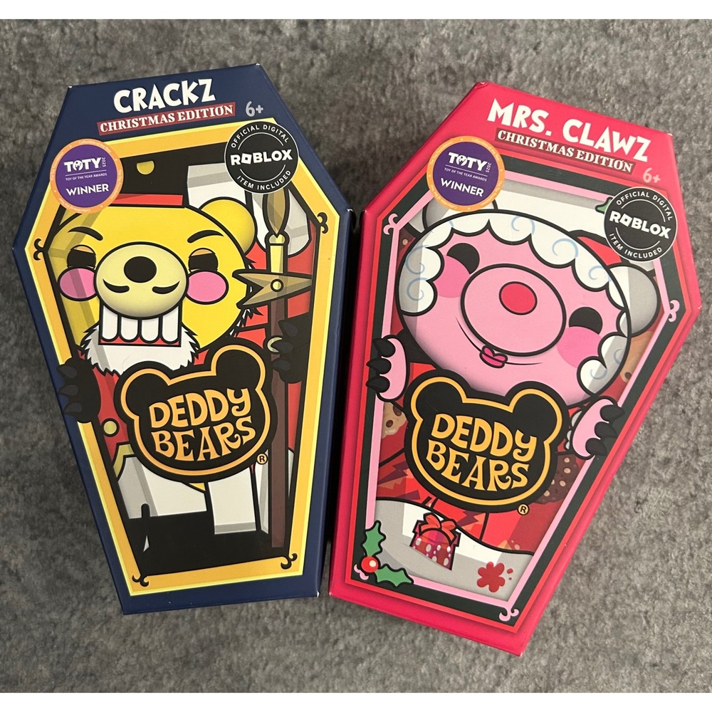 Deddy Bears Christmas Edition Crackz & Mrs Clawz Plush Set Roblox Digital Item